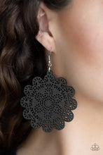 Load image into Gallery viewer, Coachella Cabaret Black Wooden Earring Paparazzi Accessories