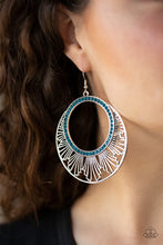 Load image into Gallery viewer, Mood Mod Blue Earring Paparazzi Accessories