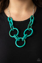 Load image into Gallery viewer, Turn Up The Heat Blue Acrylic Necklace Paparazzi Accessories
