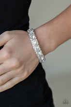 Load image into Gallery viewer, Blinged Out White Bracelet Paparazzi Accessories