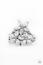 Load image into Gallery viewer, Gardenia Grandeur White Rhinestone Ring Paparazzi Accessories
