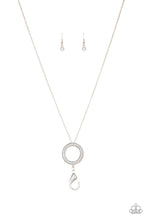 Load image into Gallery viewer, Let Me Adjust My Halo White Lanyard Paparazzi Accessories