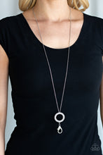 Load image into Gallery viewer, Let Me Adjust My Halo White Lanyard Paparazzi Accessories
