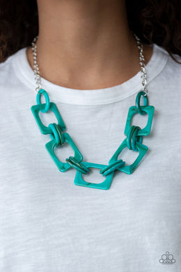 Sizzle Sizzle Blue Acrylic Necklace Paparazzi Accessories
