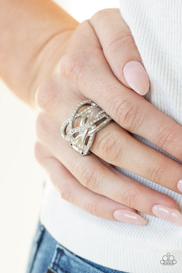 High Rollin - White Ring Paparazzi Accessories