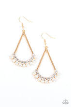 Load image into Gallery viewer, Top To Bottom Gold Pearl Earrings Paparazzi Accessories