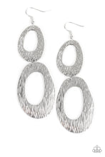 Load image into Gallery viewer, I've Sheen It All Silver Earring Paparazzi Accessories