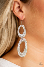 Load image into Gallery viewer, I've Sheen It All Silver Earring Paparazzi Accessories