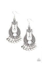 Load image into Gallery viewer, Fiesta Flair White Earring Paparazzi Accessories