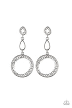 Load image into Gallery viewer, On The Glamour Scene White Rhinestone Post Earring Paparazzi Accessories