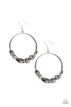 Load image into Gallery viewer, Legendary Luminescence Silver Rhinestone Earring Paparazzi Accessories