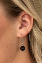 Load image into Gallery viewer, Tasseled Tranquility Black Cat&#39;s Eye Necklace Paparazzi Accessories