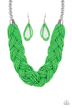 Load image into Gallery viewer, The Great Outback Green Seed Bead Necklace Paparazzi Accessories