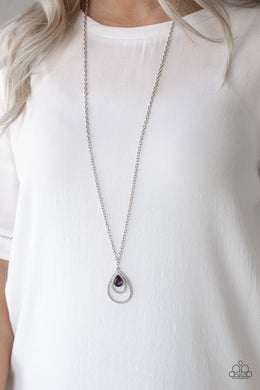 Teardrop Drama Purple Necklace Paparazzi Accessories