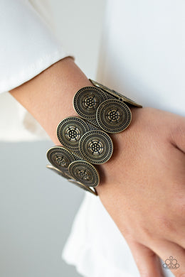 Flirtatious Florals Brass Bracelet Paparazzi Accessories