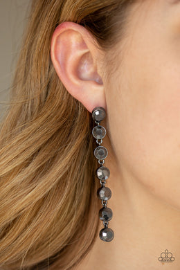 Dazzling Debonair Black Earring Paparazzi Accessories