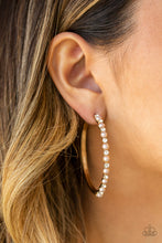 Load image into Gallery viewer, A Sweeping Success Gold Hoop Earring Paparazzi Accessories