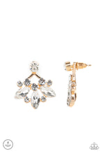 Load image into Gallery viewer, Crystal Constellations Gold Jacket Earring Paparazzi Accessories
