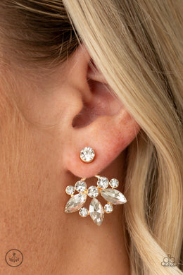 Crystal Constellations Gold Jacket Earring Paparazzi Accessories