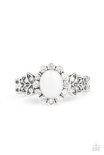 Load image into Gallery viewer, Glitter Garden White Floral Ring Paparazzi Accessories