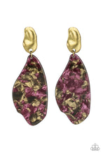 Load image into Gallery viewer, Fish Out of Water Brass Acrylic Earring Paparazzi Accessories