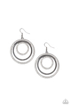 Load image into Gallery viewer, Rippling Refinement Black Gunmetal Earring Paparazzi Accessories