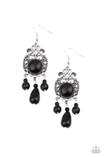 Load image into Gallery viewer, Stone Bliss - Black Stone Earrings Paparazzi Accessories