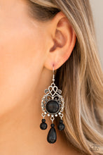 Load image into Gallery viewer, Stone Bliss - Black Stone Earrings Paparazzi Accessories