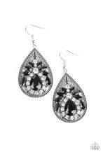 Load image into Gallery viewer, Candlelight Sparkle Black Rhinestone Earrings Paparazzi Accessories