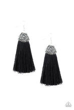 Load image into Gallery viewer, Razzle Riot Black Fringe Earring Paparazzi Accessories