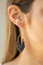 Load image into Gallery viewer, Tour de Force Black Earring Paparazzi Accessories