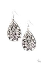 Load image into Gallery viewer, Flowering Finery White Earring Paparazzi Accessories