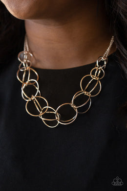 Space Walk - Rose Gold Necklace Paparazzi Accessories