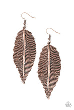 Load image into Gallery viewer, Lookin For a Flight Copper Earring Paparazzi Accessories