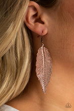 Load image into Gallery viewer, Lookin For a Flight Copper Earring Paparazzi Accessories