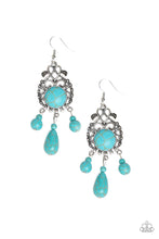 Load image into Gallery viewer, Stone Bliss - Blue Stone Earrings Paparazzi Accessories