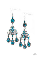 Load image into Gallery viewer, Royal Renovation Blue Earring Paparazzi Accessories