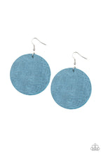 Load image into Gallery viewer, Trend Friends Blue Leather Earring Paparazzi Accessories