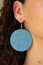Load image into Gallery viewer, Trend Friends Blue Leather Earring Paparazzi Accessories