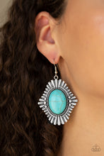 Load image into Gallery viewer, Easy As Pioneer Blue Earrings Paparazzi Accessories