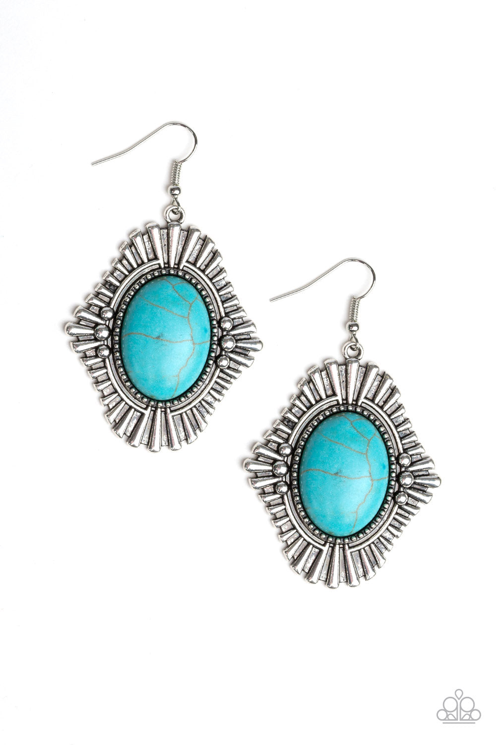 Easy As Pioneer Blue Earrings Paparazzi Accessories
