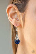 Load image into Gallery viewer, Dreamy Dazzle Blue Cat&#39;s Eye Earring Paparazzi Accessories