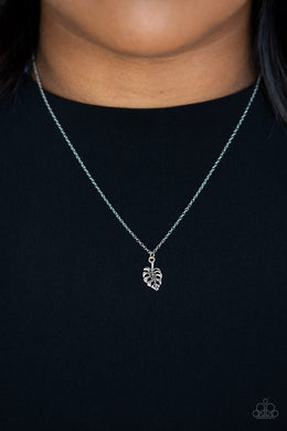 Palm Tree Retreat Silver Necklace Paparazzi Accessories