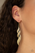 Load image into Gallery viewer, On Fire Brass Earring Paparazzi Accessories