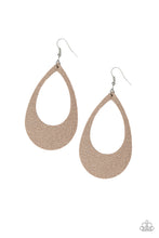 Load image into Gallery viewer, What a Natural Brown Leather Earring Paparazzi Accessories