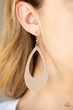 Load image into Gallery viewer, What a Natural Brown Leather Earring Paparazzi Accessories