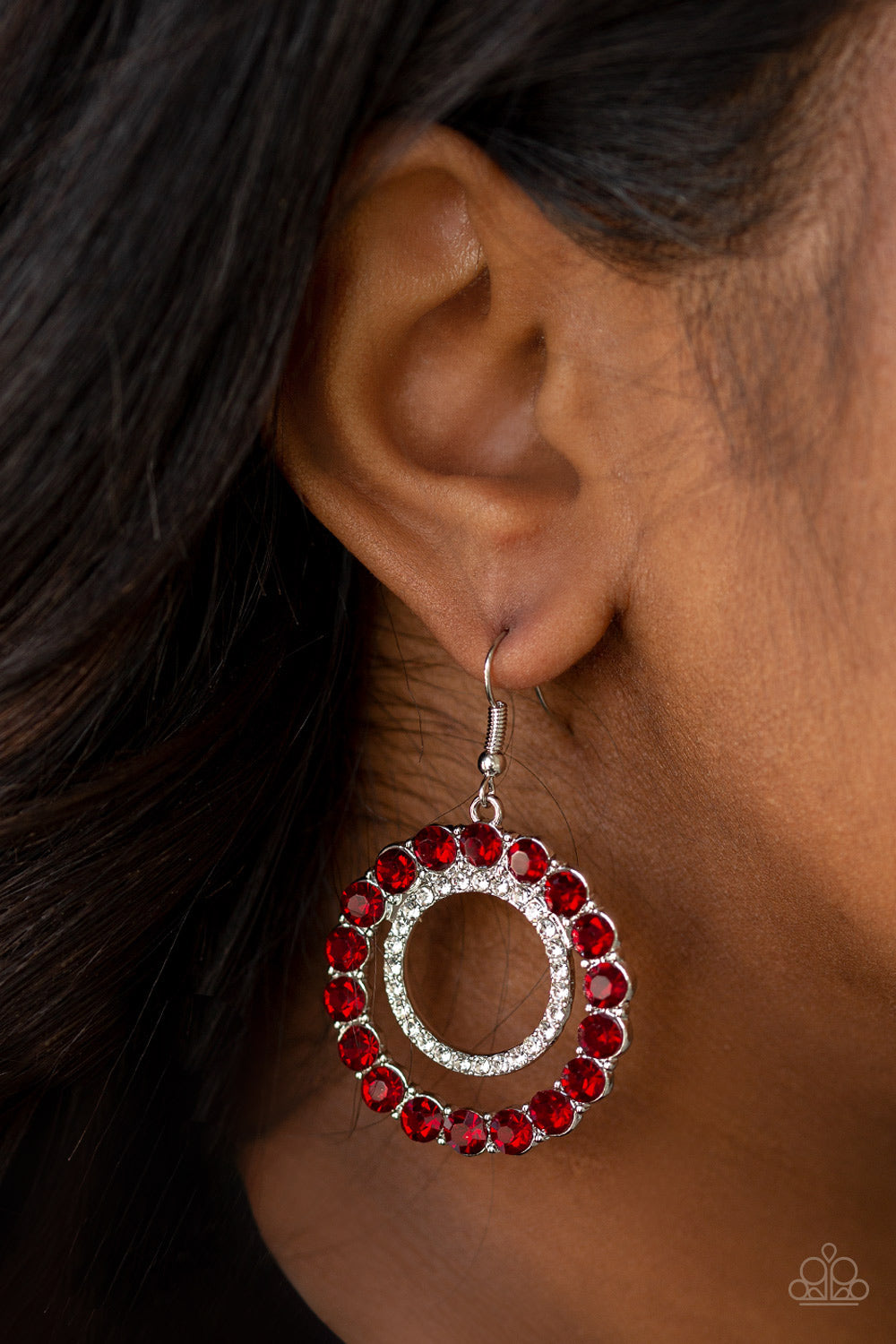 Spotlight Shout-Out Red Earrings Paparazzi Accessories