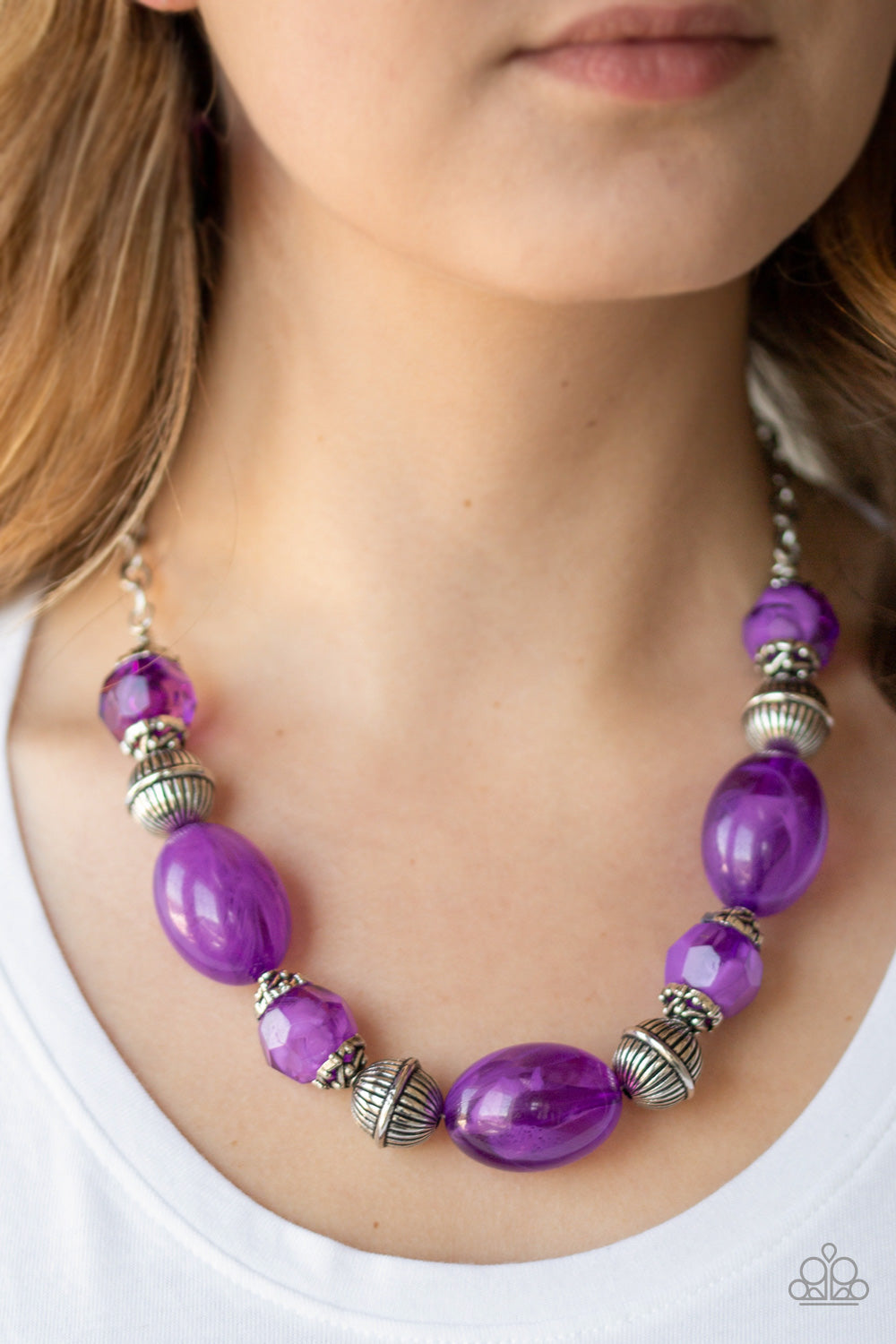 Ice Melt - Purple Necklace Paparazzi Accessories