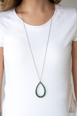 Big Ticket Twinkle Green Necklace Paparazzi Accessories