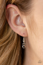 Load image into Gallery viewer, Big Ticket Twinkle Silver Rhinestone Necklace Paparazzi Accessories